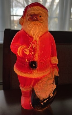 DAPOL SANTA BLOW MOLD w CANDY CANE LIGHTED TABLETOP CHRISTMAS DECOR 50 s 13 