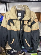 Vintage Miller's Jacket Mens Medium Tan Black Horse Equestrian Thinsulate 90s