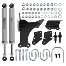 Dual Steering Stabilizer for Ford F250 F350 Super Duty 05-24 For 2"-8" Lifted