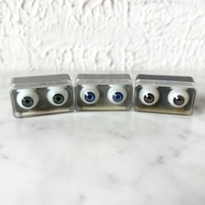 Glastic Doll Eyes 14mm Green Blue Violet Vintage Realistic New Old Stock