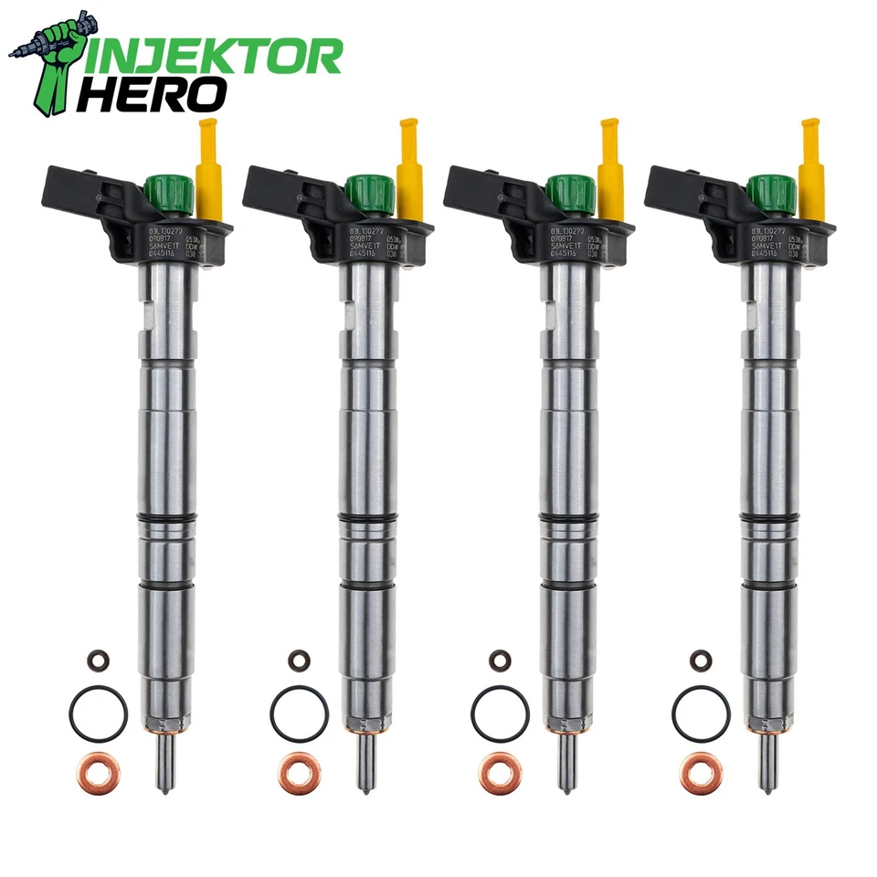 4x 0445116030 BOSCH INIETTORE INIETTORE AUDI SEAT SKODA VW 2.0 TDI 03L130277 - Immagine 4 di 4