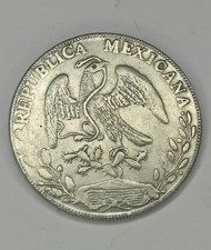 1882 Republica Mexicana Libertad 8R.Z.1882. J.S.10D.20G silver coin circulated