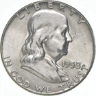 1958 Franklin Half Dollar AU 90% Silver *5025