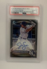 2025 BOWMAN PROSPECT MEGA AUTOS BLACK REFRACTOR  JAC CAGLIANONE 08/ 10 PSA 10  