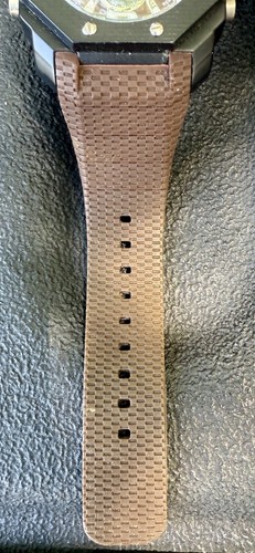 New AXIOM Citizen Diver Wrist Watch Black 50 M Water Resistant Brown Band - Picture 4 of 7