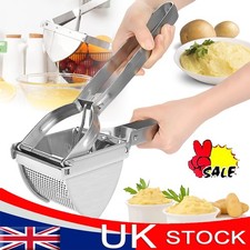 Heavy Duty Steel Potato Ricer Puree Masher Juicer Vegetable Fruit Press Maker UK