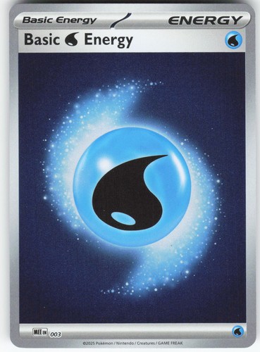 Basic Water Energy - 003 3 Mega Evolution Energies Pokemon Reverse Holo NM