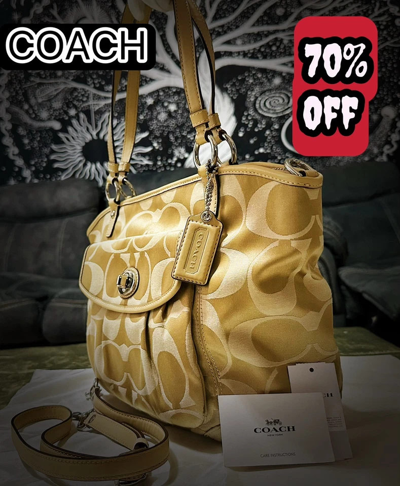 Bolso de hombro vintage Y2K Coach $500 color beige bolso de hombro nuevo sin etiquetas Foto 2 de 4