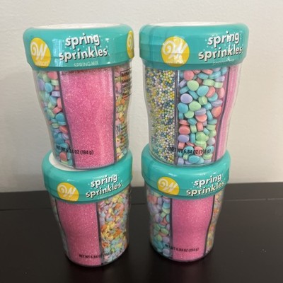 Wilton Sprinkles Spring Mix Pastels Bunnies Eggs Easter Decorating 6.84 oz Lot 4