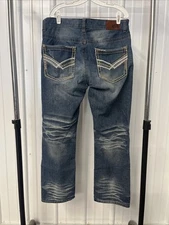 Nation of Saints Medium Wash Original Boot Cut Distressed Jeans 36x32