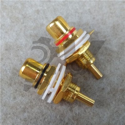 2pcs new gold motor connector female chassis sockets #hj
