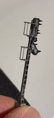 Mafen 4134110 DB HV System 1969 Hauptausfahr- und Vorsignal gealtert grauer Mast