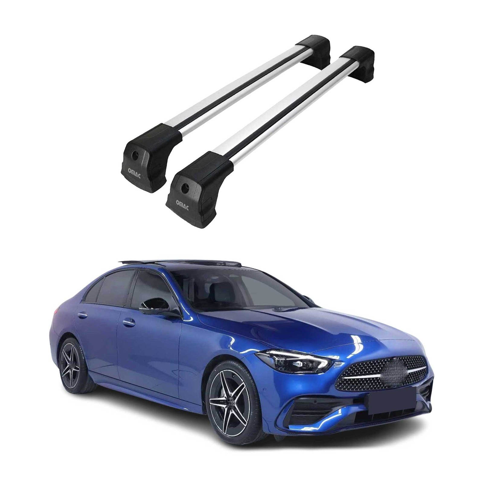 Barres de toit alu Mercedes W206 2021-2025 transversales argent