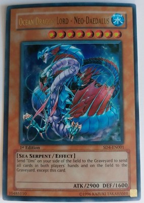 Yugioh Ocean Dragon Lord - Neo-Daedalus SD4-EN001 1st Edition Ultra Rare NM