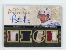2007-08 O-PEE-CHEE PREMIER REMNANTS QUAD GAME USD PATCH AUTO /5 BRENDAN MORRISON