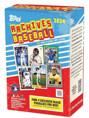 (4) 2024 Topps Archives Baseball Sealed Box 7 Packs 56 Cards Total . Autographs
