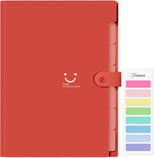 Accordion File Organizer, Letter Size, 7 Pocket Expanding File Folder, Cute File