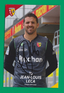 FOOTBALL carte joueur JEAN LOUIS LECA équipe RC LENS 2019 2020 signée