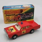 Mint! Matchbox Lesney Superfast SF 59 Or 73 Mercury Fire Chief W/Box