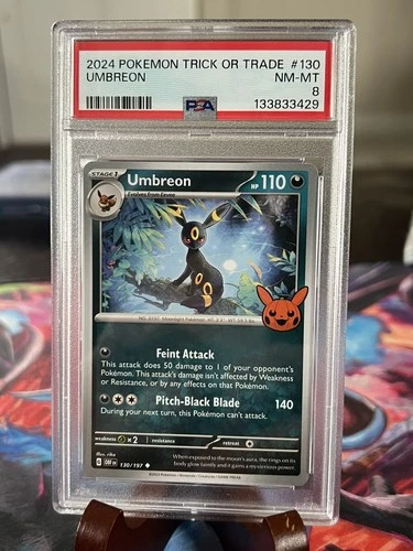 2024 Pokemon Trick or Trade Umbreon #130 in a PSA 8! 💎 Bid Now!