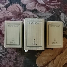 EMLIN French Milled Hand Soap 3 Travel Size Bar Soap USA Made 