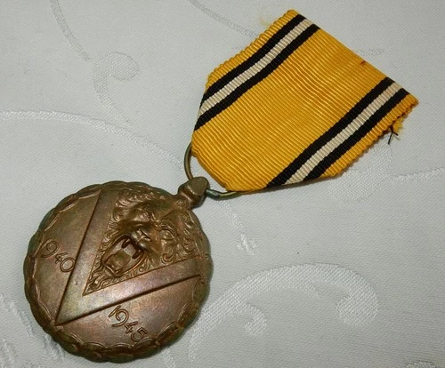 1940-1945 WW2 BELGIUM WAR SERVICE MEDAL BELGIAN MILITARY WORLD WAR II
