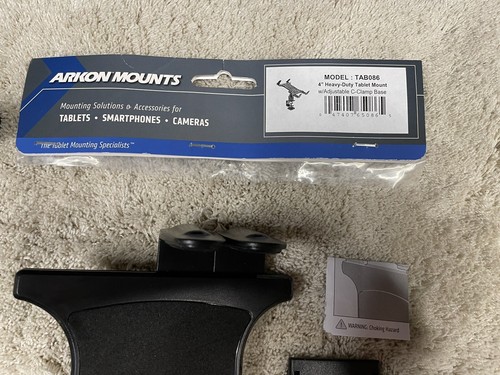 Arkon Model TAB086 4” Heavy-Duty Tablet Mount W/ Adjustable C-ClampBaseNEW Open - Picture 3 of 6