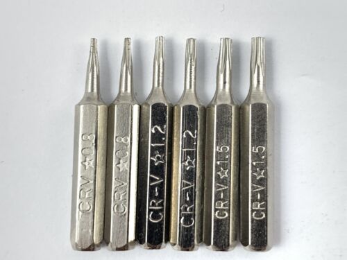 6 PCS Pentalobe Screwdriver Bits Set P2 P5 P6 5-Point 5-Star 0.8 mm 1.2 1.5 Torx - Picture 5 of 5