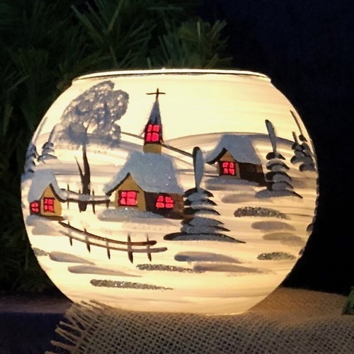 Windlicht "Kugelglas MAXI" Leuchtbecher Leuchtglas Teelicht Handarbeit Lauscha - Bild 19 von 24