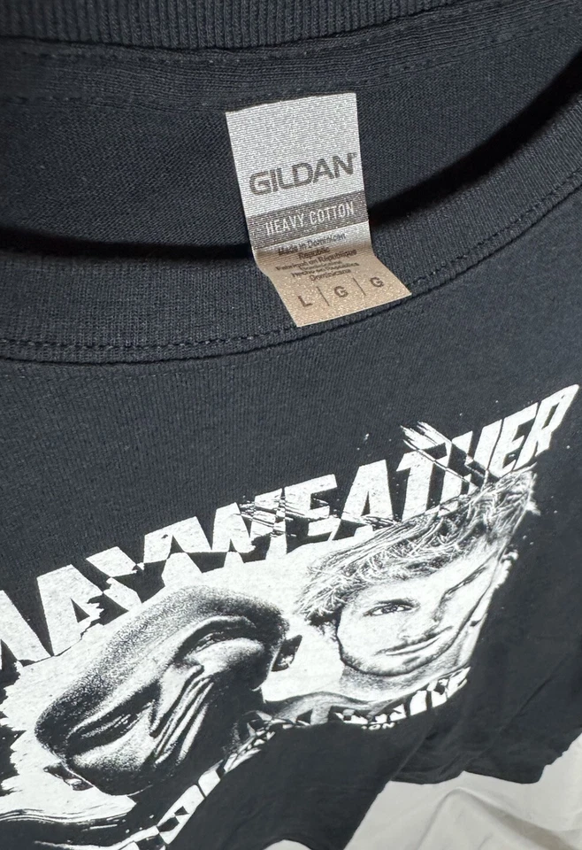 Mayweather TMT Logan Paul Special Exhibition Gildan Men's L Black Graphic Shirt - Image 3 of 3