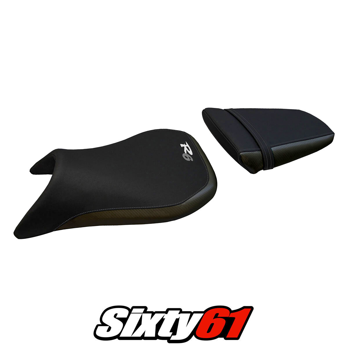 Yamaha YZF R6 1999 2000 2001 2002 Seat Cover Tappezzeria Black