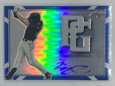 2021 LEAF PERFECT GAME METAL BLUE REFRACTOR MASON NEVILLE RC AUTO # 15/15