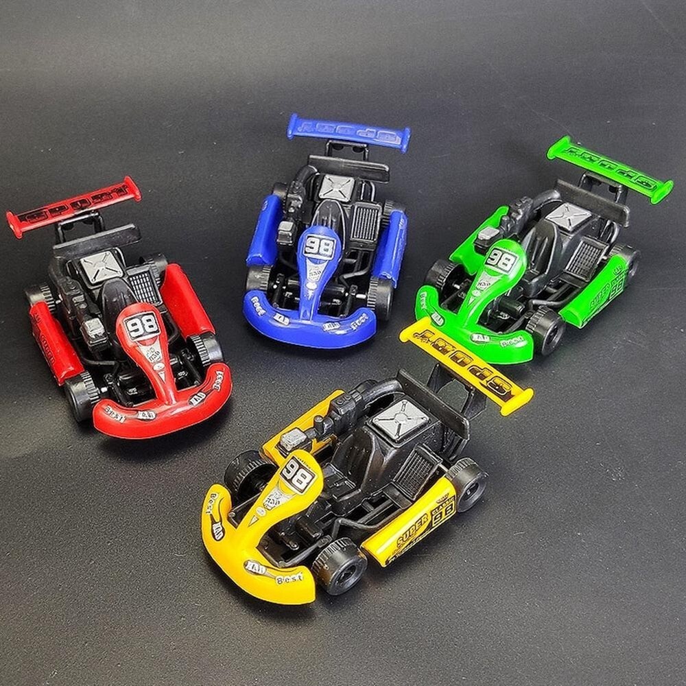 Miniature Plastic Racing Car Toy Pull Back Colorful Cartoon Racing Toys