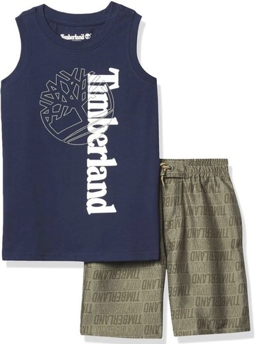 Timberland baby-boys 2 Pieces Shorts Set Size 12M Dusty Olive New Drawstring
