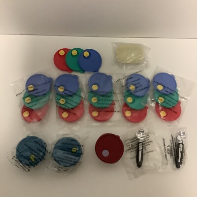 Tupperware Magnets Lot of 12 Pieces New & Used Ice Cream Scoop Lids Containers