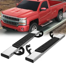 6" Running Boards Side Steps For 19-22 Chevy Silverado GMC Sierra Regular Cab