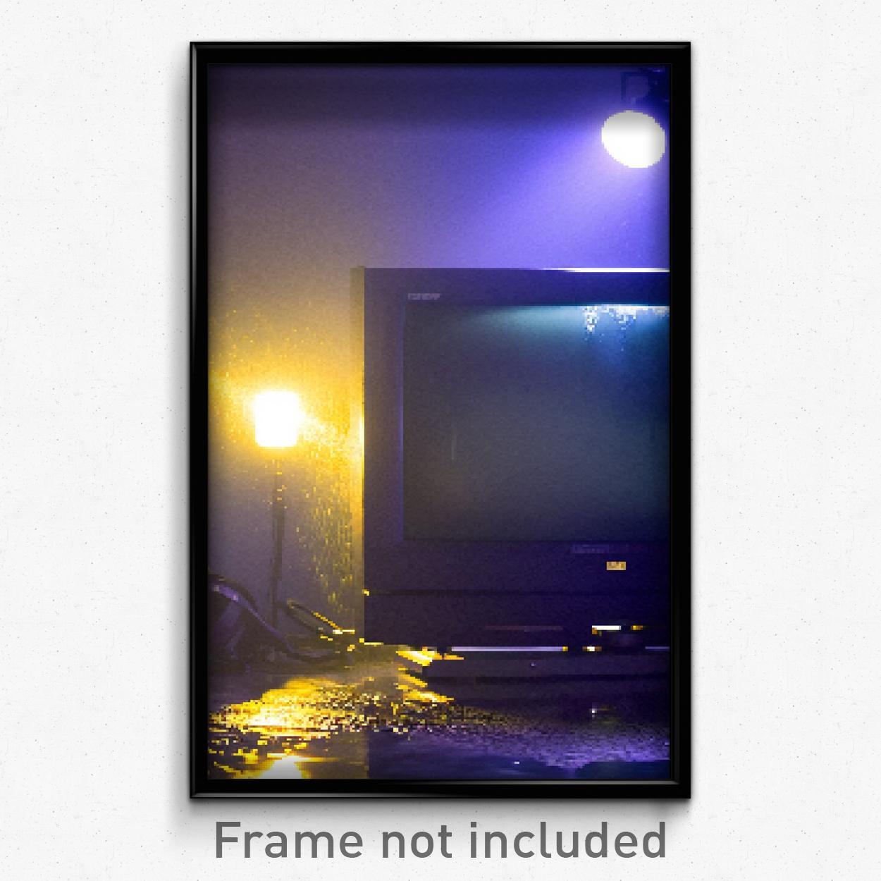 8-Bit Psychedelic Pixel Art TV Poster - Trippy Video Game Print