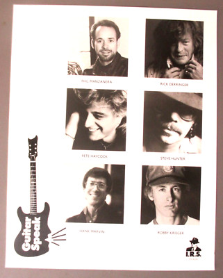 Rick Derringer Roxy Music black & white 8X10 matte finish promo photo ...