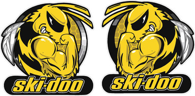 #Z2045 (2) 2'' Ski-doo Skidoo Bee Pair decal stickers laminated Racing 