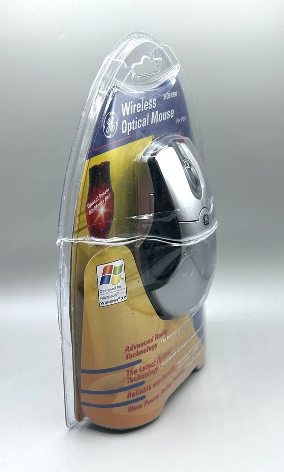 GE Vintage Wireless Optical Mouse & Receiver  Model HO97990 - Image 3 of 3