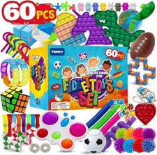 Fidget Toys Sensory Set Pop Its 60pc