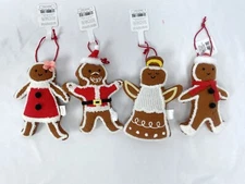 Wondershop Knit Gingerbread Santa Man Girl Angel Christmas Ornament 2023