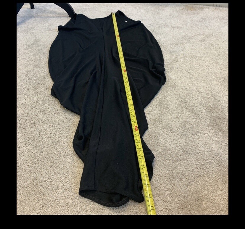 Zara back neckline detail draped dress black Sz XSS NWT eBay