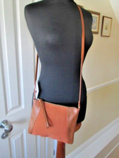 Tan real leather crossbody Accessorize leather bag
