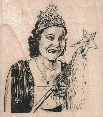 Cross Eyed Fairy 2 1/2 x 2 3/4'' Rubber Stamp, People Stamp, Woman Stamp