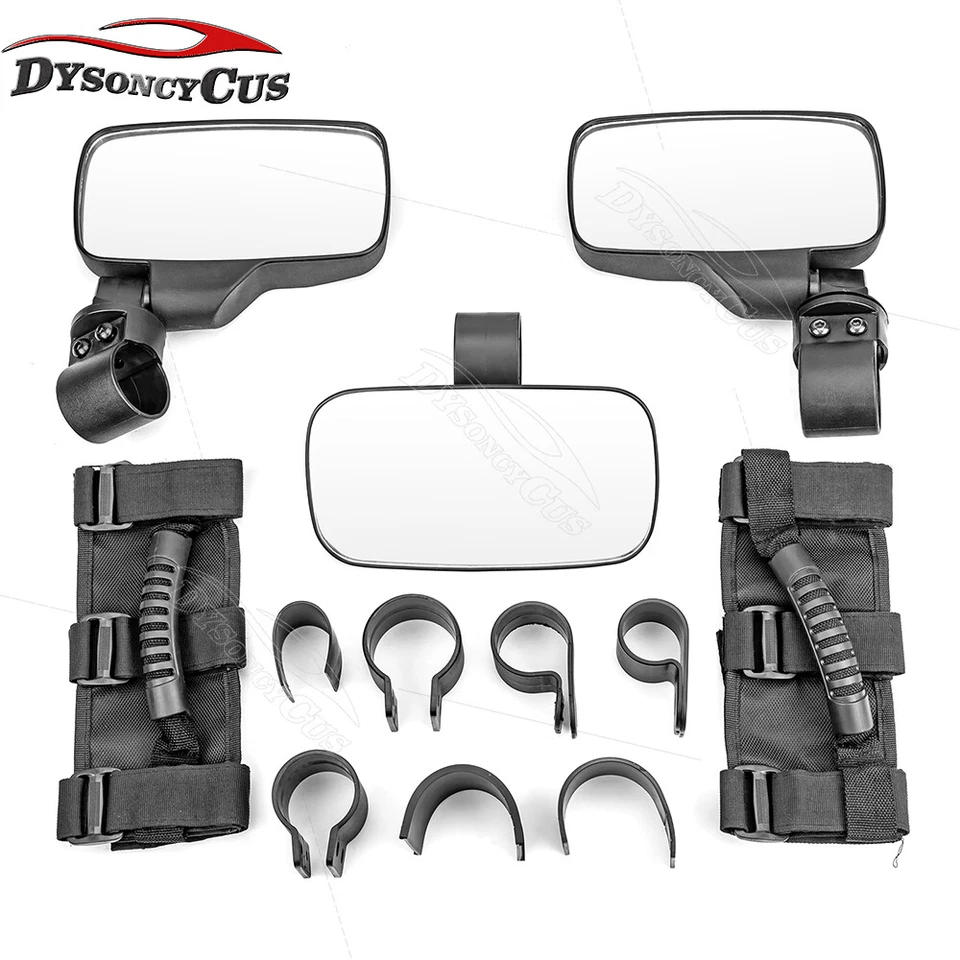 Juego de espejos retrovisores centrales de visión lateral amplia para Honda Big Red 700 Pioneer 500 1000 Foto 2 de 4