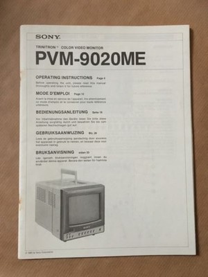 Original MANUAL for: Sony PVM-9020ME 9 