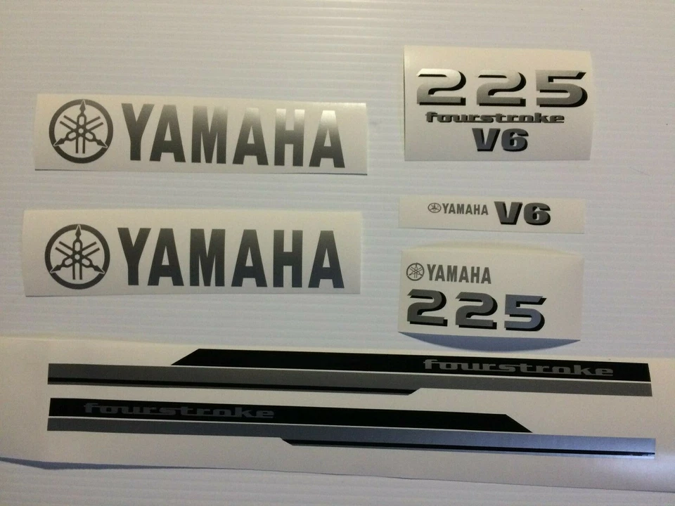 Kit de pegatinas fueraborda Yamaha V6 200/225/250/300 hp vinilo marino  Foto 2 de 3