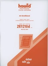 Hawid Stamp Mounts 297x210mm - Clear (5)