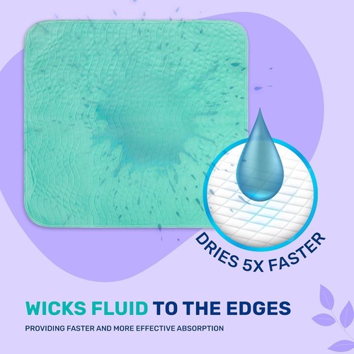 Inkontinenz Betteinlagen waschbar wasserdicht 34”X36” waschbare Pipi Pads für Erwachsene - Bild 20 von 24